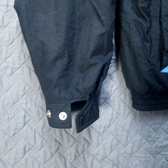 Vintage St. Johns Bay Men's L Ski Coat Jacket Black/Purple 80s 90 100% Nilon - Picture 6 of 12